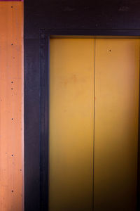 Closed door of building