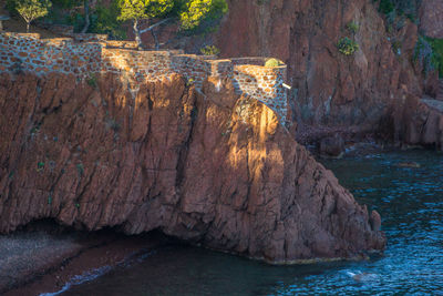 Rock formations in sea