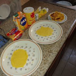 High angle view of breakfast served on table