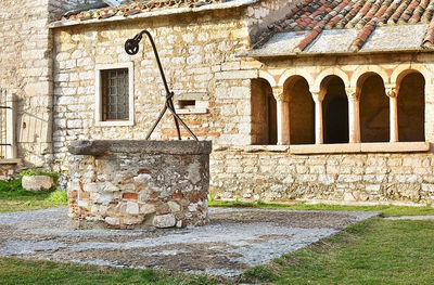 Stone wall of old building