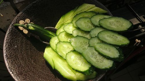 High angle view of vegetables