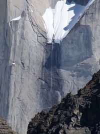 Scenic view of snowcapped mountains during winter