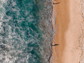 High angle view of beach