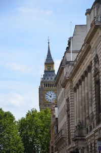 Low angle view of a clock tower