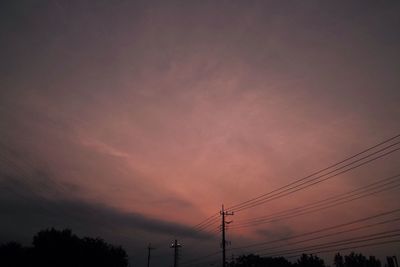 Low angle view of cloudy sky at dusk