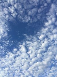 Low angle view of cloudy sky