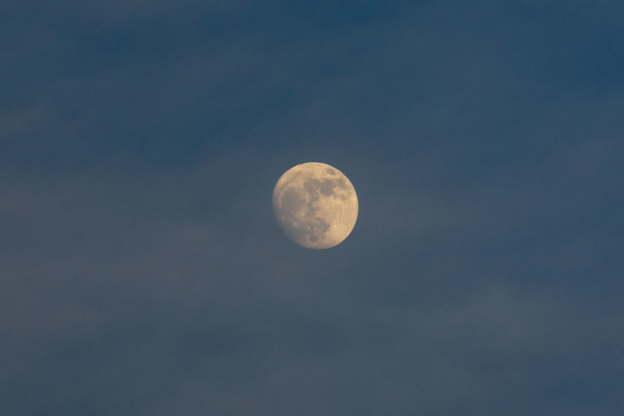 LOW ANGLE VIEW OF MOON AGAINST SKY