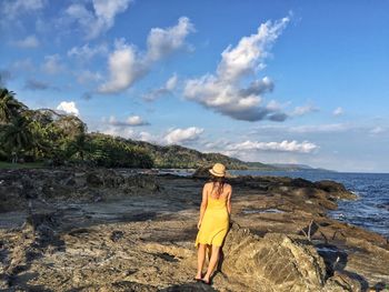 Man standing on rock