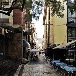 Alley amidst buildings in city