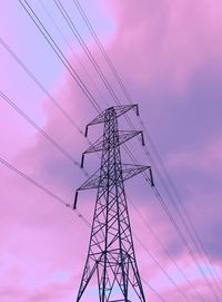 Electric power grid in the uk under the cotton candy sky