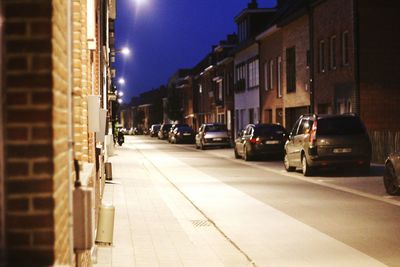 Illuminated buildings in city at night