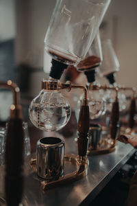 Close-up of drink in glass on table