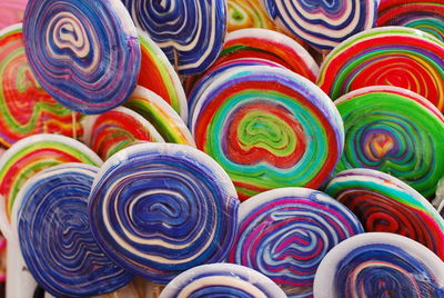 Full frame shot of multi colored candies for sale