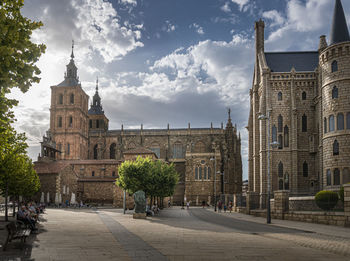 Saint maria cathedral and episcopal palace in the city of astorga, spain