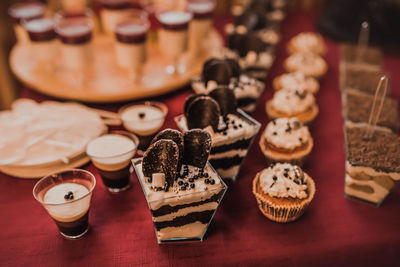 Close-up of christmas cookies on table