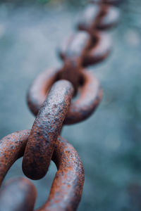 Close-up of rusty chain