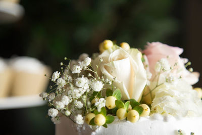 Close-up of white bouquet