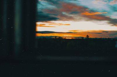 Scenic view of dramatic sky during sunset