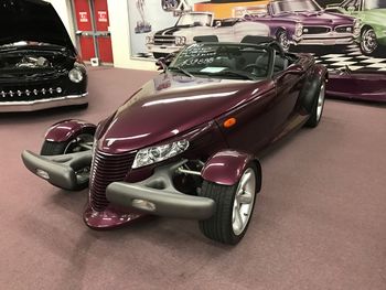 Vintage car on floor