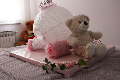 Close-up of stuffed toy at home