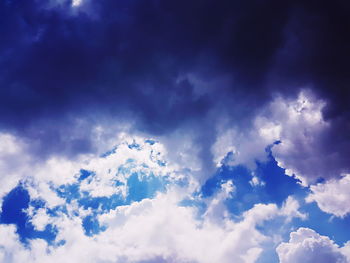 Low angle view of clouds in sky