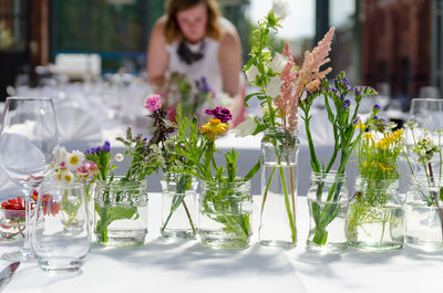 View of flower pot on table