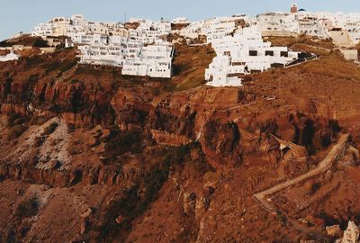 Aerial view of santorini at daytime