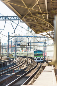 Train at railroad station