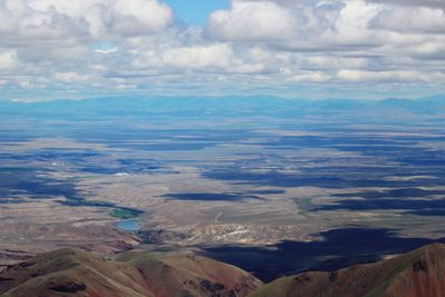 Aerial view of dramatic landscape