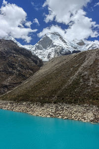 Scenic view of swimming pool against sky