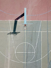 High angle view of basketball hoop