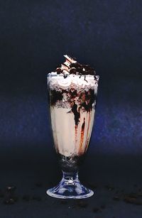 Close-up of ice cream on table