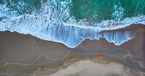 High angle view of beach