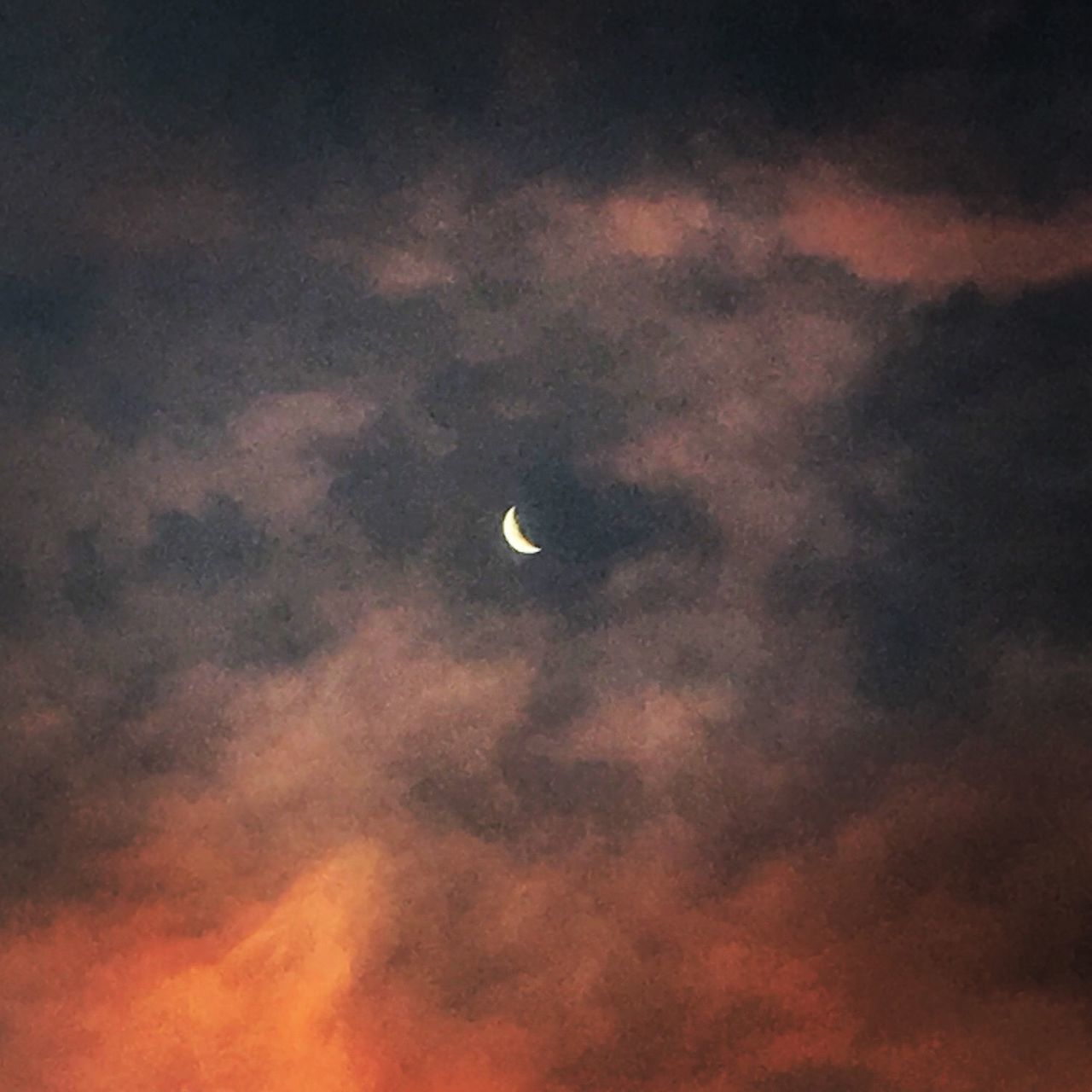 LOW ANGLE VIEW OF MOON AT NIGHT