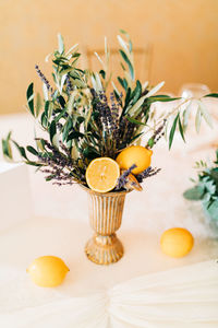 Close-up of fruits on table