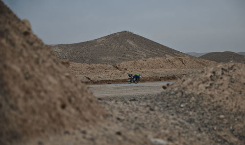 Scenic view of desert against sky