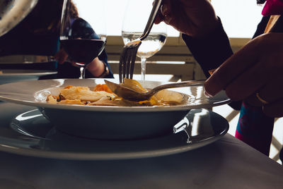 Close-up of served food