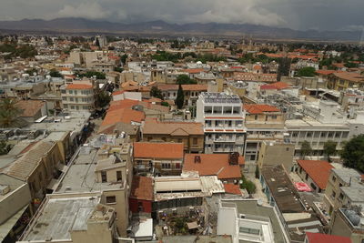 Aerial view of town
