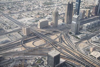 High angle view of cityscape