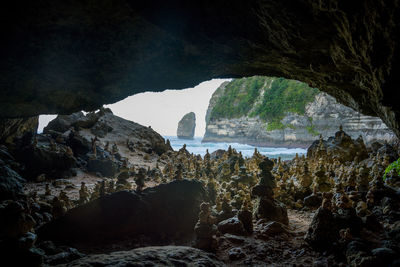 Rock formations in cave