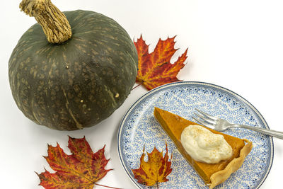 High angle view of food on table