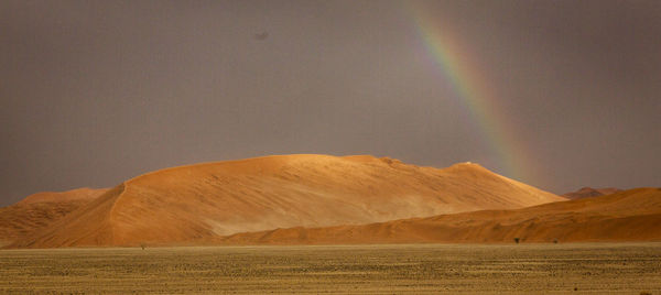 Scenic view of desert against sky