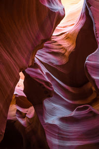 Low angle view of rock formation