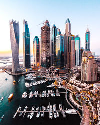 Aerial view of buildings in city