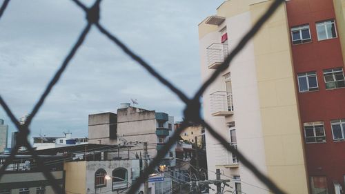 Low angle view of modern buildings against sky