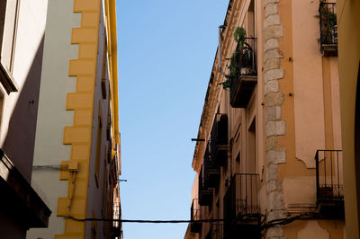 Low angle view of residential building against sky