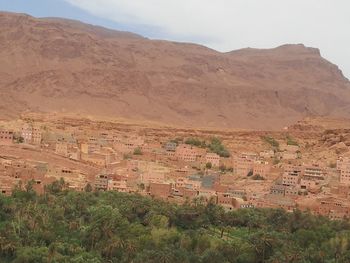 High angle view of landscape against sky