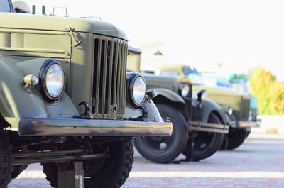 Jeeps parked on street