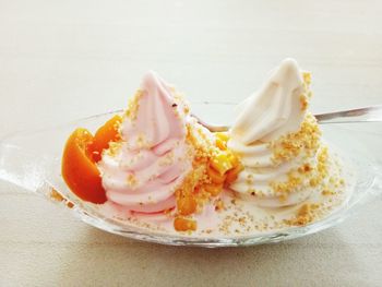 Close-up of dessert in plate