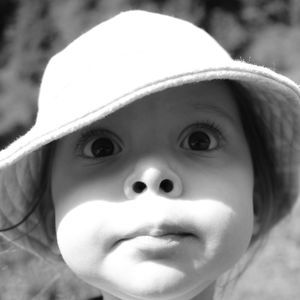 Close-up portrait of cute baby